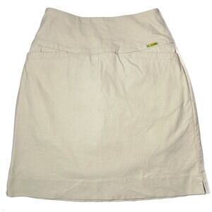 Swing Control Master Core Golf Skort 20" Size 2 Stone Khaki Stretch High Rise